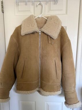 Nour Hammour Portia Modern Shearling Aviator - Size Small